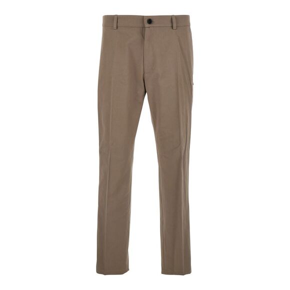 Burberry Men 'Charlton' Beige Tailored Trousers With Side Patch In Cotton Man